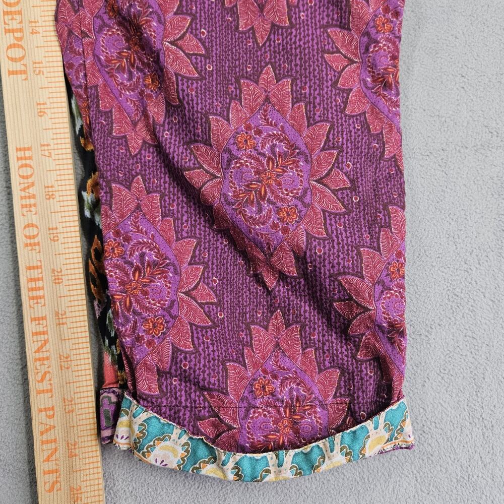 Sundance Leia Pants Womens Small Ikat Floral Drawstring Pockets Cropped Lot of 2 - Picture 8 of 15